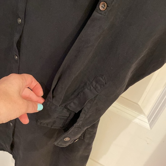 Thread + Supply black lyocell shirt dress size small EUC - Picture 4 of 8